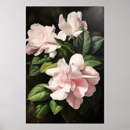 Póster Gardenia rosa Flores Art Print Poster