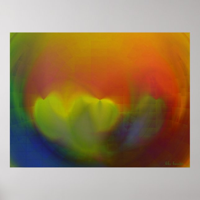 Póster Gardenias bajo vidrio (Frente)