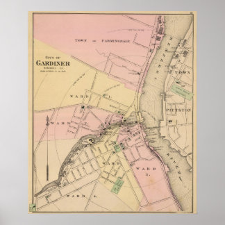 Póster Gardiner, condado de Kennebec