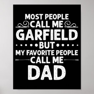 Póster GARFIELD Gift Name Fun Padre's Day Personalized M