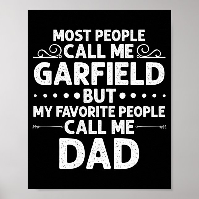 Póster GARFIELD Gift Name Fun Padre's Day Personalized M (Frente)