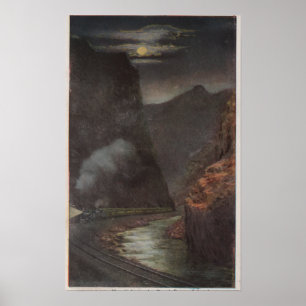 Póster Garganta real, CO - opinión del claro de luna del