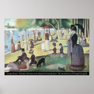 Póster Gargantas Seurat - el domingo por la tarde
