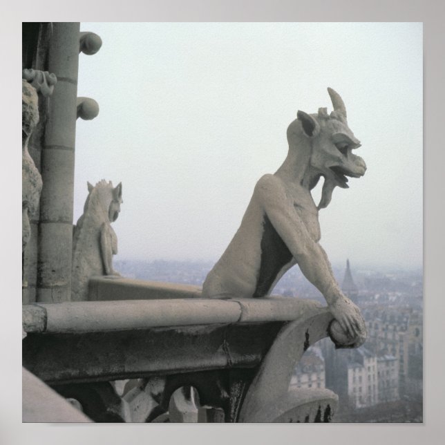 Póster Gargoyle de la barandilla del Grande (Frente)