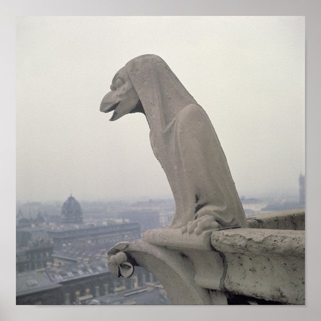 Póster Gargoyle en la barandilla del Grande (Frente)