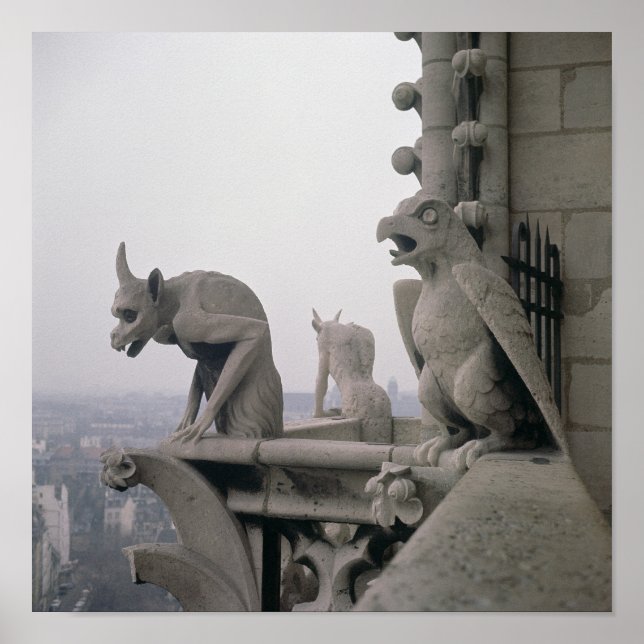 Póster Gargoyles en la barandilla del Grande (Frente)
