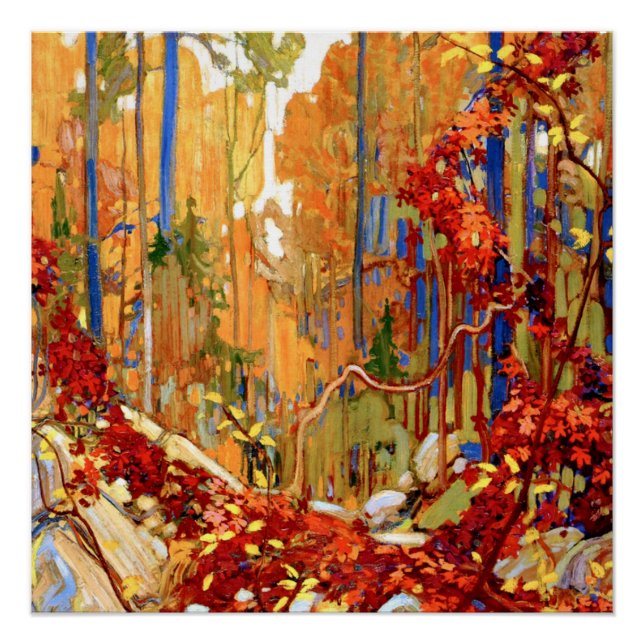 Póster Garland del otoño, arte fino de Tom Thomson (Anverso)