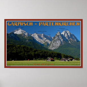 Póster Garmisch - The Zugspitze and Alpspitze
