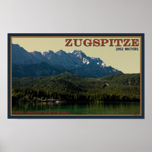 Póster Garmisch - Zugspitze above the Eibsee
