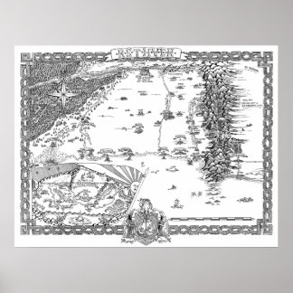 Póster Garon Whited Nightlord Rethven Map Poster