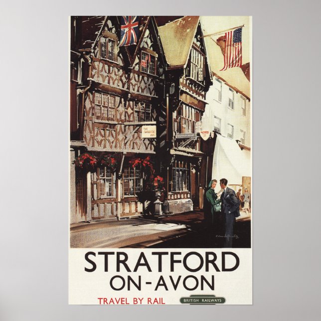 Póster Garrick Inn y el Poster de Harvard House Rail (Frente)