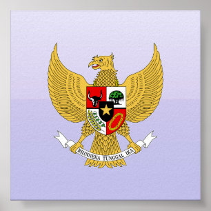 Póster Garuda Pancasila, t Arms Indonesia, Indonesia