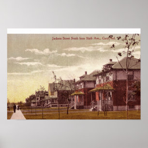 Póster Gary, Indiana Jackson Street 1915