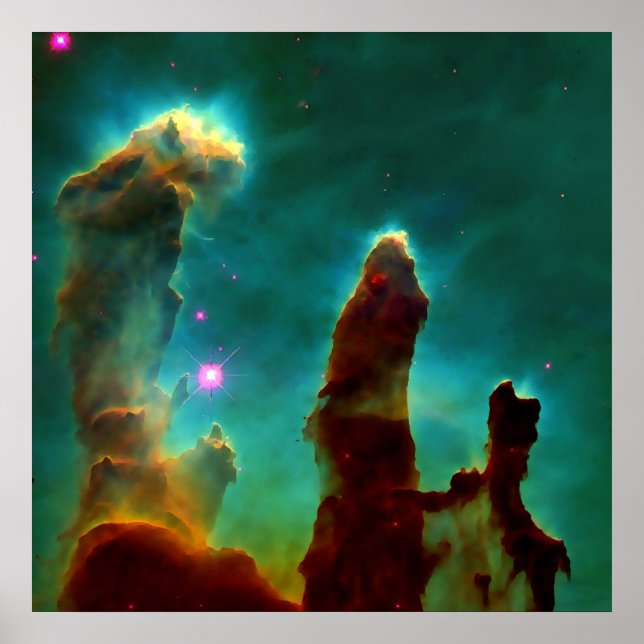 Póster Gas Pillars in the Eagle Nebula -2007 (Frente)