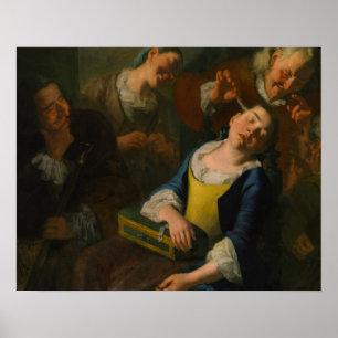 Póster Gaspare Traversi - Teasing a Sleeping Girl