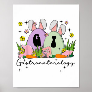 Póster Gastroenterología Enfermera Endoscopía de conejito