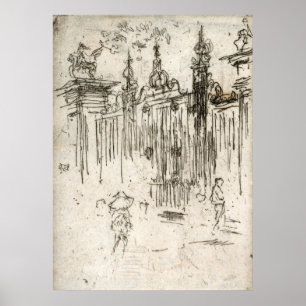 Póster Gates, City, Londres - Whistler - c1880