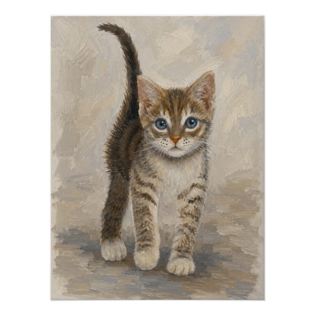 Póster Gatito atigrado (Anverso)
