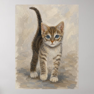 Póster Gatito atigrado