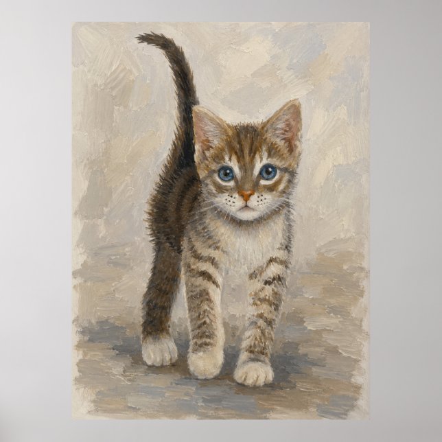Póster Gatito atigrado (Frente)