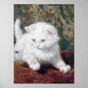 Póster Gatito blanco, Henriette Ronner-Knip