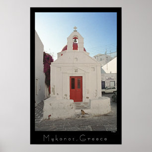Póster Gatito de la iglesia - Mykonos
