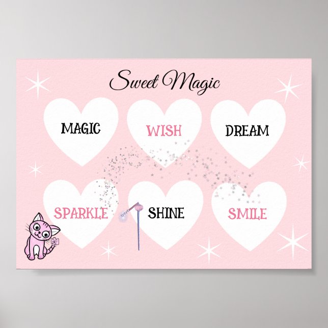 Póster Gatito de Magia Dulce  (Frente)