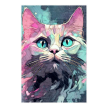 Gatito de ojos azules místicos | Gato lindo