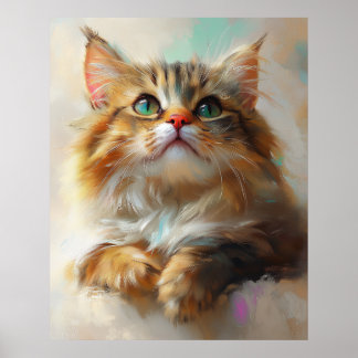 Póster Gatito Little Wonder - Gato Maine Coon