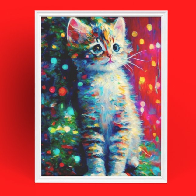 Póster Gatito Navideño Adorable  (Subido por el creador)