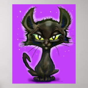 Póster Gatito negro
