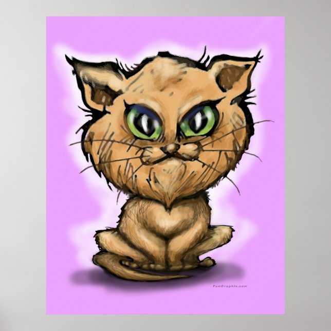 Póster Gatito persa (Frente)