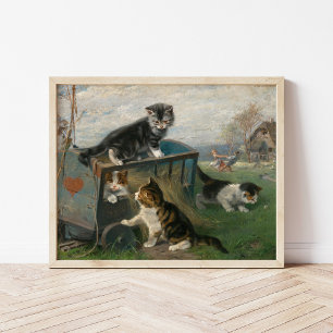 Póster Gatitos jugando   Julius Adam el Joven