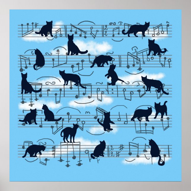 Póster gatitos musicales (Frente)