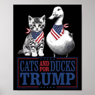 Póster Gatitos Para Gatos Y Patos De Trump 2024 Para Trum
