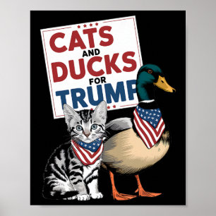 Póster Gatitos y patos para Trump Gatos y patos para Tru