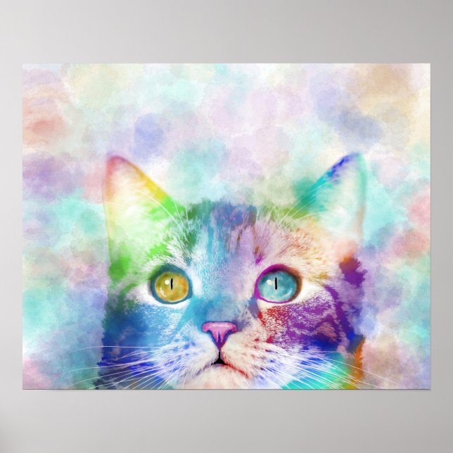 Póster gato 663 multicolor (Frente)