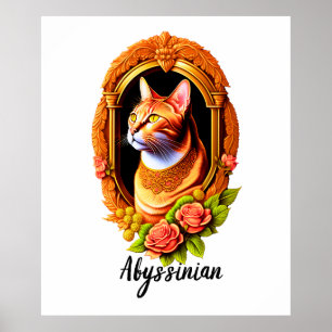 Póster Gato abisano elegante