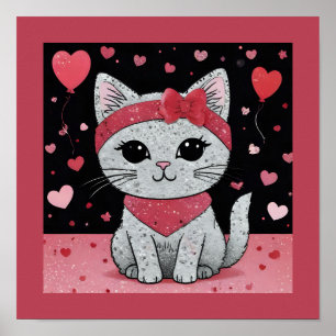 Póster Gato Adorable disfrazado - Perfecto Diversión de S