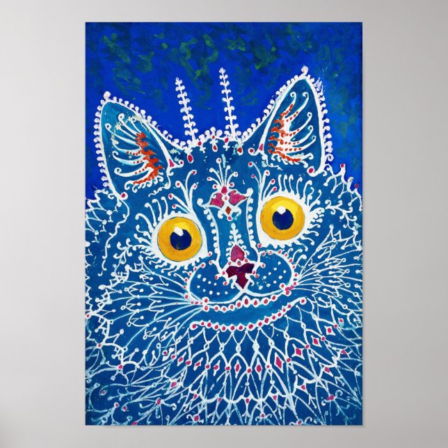 Póster Gato al estilo gótico, Louis Wain (Frente)