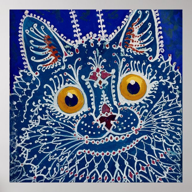 Póster "Gato al estilo gótico" por Louis Wain (Frente)