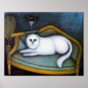 Póster Gato Angora, Morris Hirshfield
