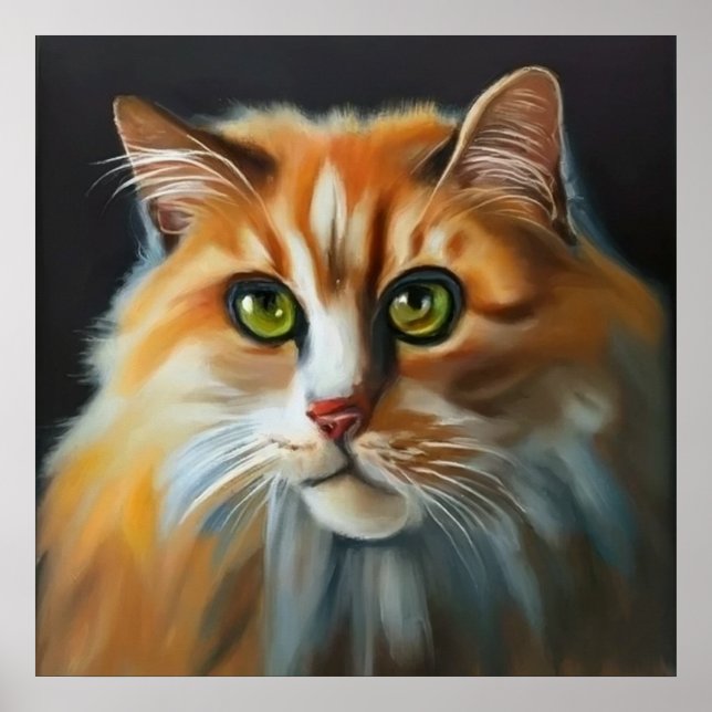 Póster Gato asiático de cabello semi-largo (Frente)