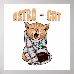 Póster Gato Astro