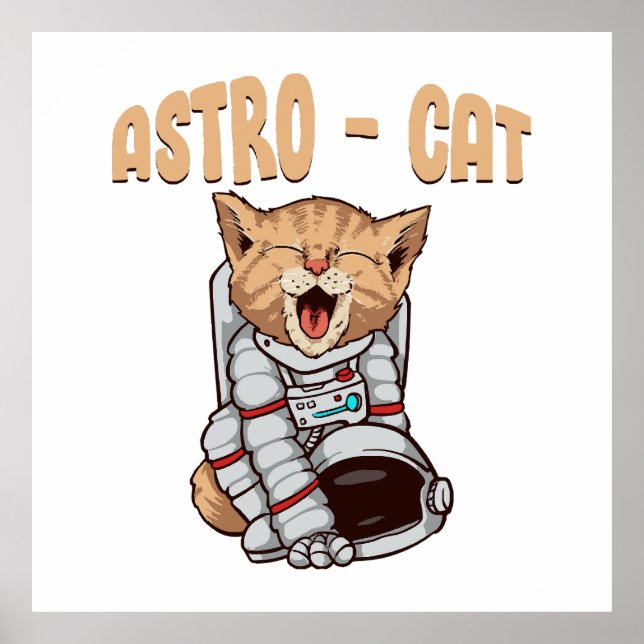 Póster Gato Astro (Frente)