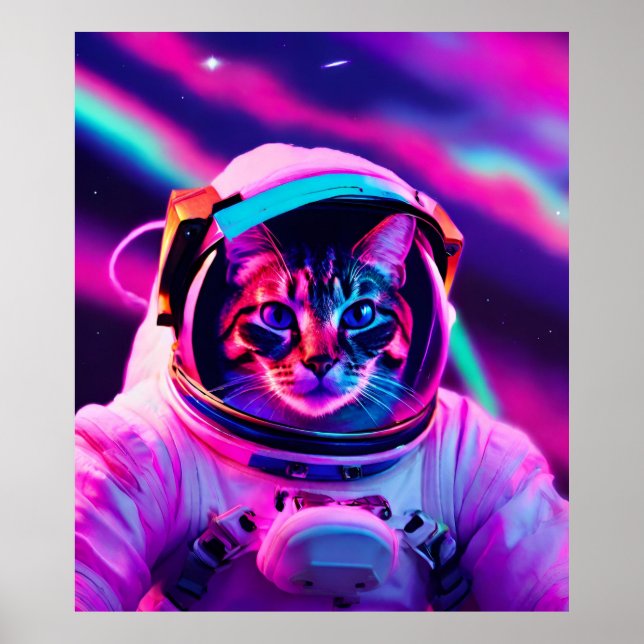 Póster gato astronauta (Frente)