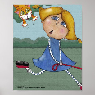 Póster Gato asustado