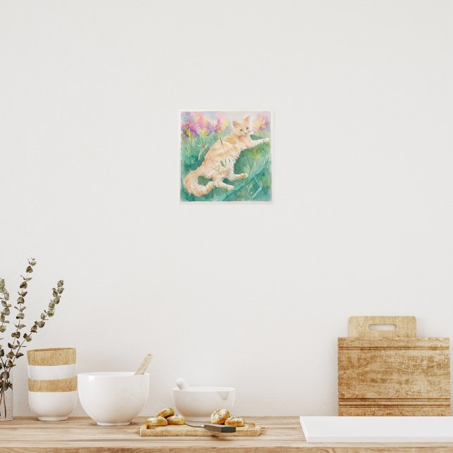 Póster Gato Atigrado (Cocina)