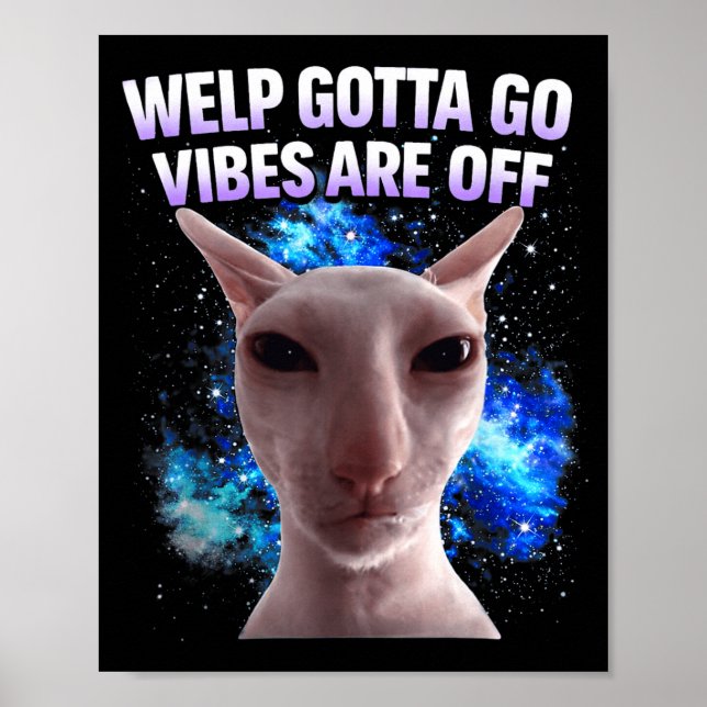 Póster Gato atigrado divertido cachorro tengo que ir dich (Frente)