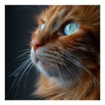 Gato atigrado naranja jengibre retrato estilo vint
